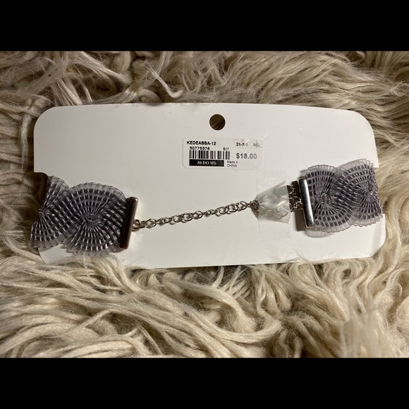 *NWT* ALDO Statement Gray and Pink stoned Women’s Choker - Picture 7 of 7